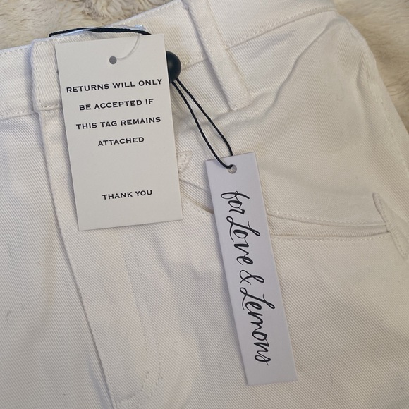 For Love And Lemons, Dillion Jeans, white cropped pants, NWT, size small - Picture 4 of 8